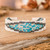 Beaded wristband bracelet, 'Heaven Harmony' - Mosaic-Inspired Blue and White Glass Bead Wristband Bracelet