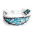 Beaded wristband bracelet, 'Heaven Harmony' - Mosaic-Inspired Blue and White Glass Bead Wristband Bracelet