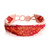 Beaded wristband bracelet, 'Lovely Harmony' - Modern Handmade Pink and Red Glass Beaded Wristband Bracelet