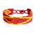 Pulsera de cuentas - Pulsera de pulsera con cuentas de vidrio con temas de verano en tonos cálidos