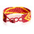 Pulsera de cuentas - Pulsera de pulsera con cuentas de vidrio con temas de verano en tonos cálidos