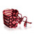 Macrame wristband bracelet, 'Red Jewel' - Handwoven Folk Art-Themed Red Macrame Wristband Bracelet