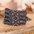 Macrame wristband bracelet, 'Grey Jewel' - Artisan-Made Folk Art-Themed Grey Macrame Wristband Bracelet