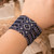 Macrame wristband bracelet, 'Grey Jewel' - Artisan-Made Folk Art-Themed Grey Macrame Wristband Bracelet