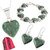 Curated gift set, 'Heart Connection' - 3-Piece Heart-Themed Jade Silver Curated Jewelry Gift Set thumbail
