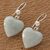 Curated gift set, 'Color of Love' - Heart-Themed Jade Silver Necklace Earrings Curated Gift Set (image 2d) thumbail