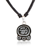 Jade pendant necklace, 'Mayan Transcendence' - Jade Necklace with Mayan Transcendence Nahual Pendant