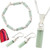 Curated gift set, 'Mystic Jade' - Apple Green Jade Earrings Necklace Bracelet Curated Gift Set thumbail