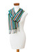 Cotton scarf, 'Lands of Prosperity' - Fair Trade Woven 100% Cotton Fringed Scarf in Intense Colors
