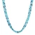 Collar con cuentas de cristal - Collar de cuentas de vidrio de cristal ajustable en azul claro