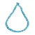 Collar con cuentas de cristal - Collar de cuentas de vidrio de cristal ajustable en azul claro
