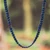 Crystal beaded necklace, 'Enchanting Delicacy' - Handcrafted Adjustable Blue Crystal Glass Beaded Necklace
