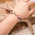 Brazalete con cuentas de cristal - Pulsera de encanto de cristal y con cuentas de cristal artesanal y con cuentas de vidrio