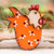 Wood magnet, 'Happy Hen' - Whimsical Hand-Carved and Painted Wooden Hen-Shaped Magnet