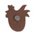 Wood magnet, 'Happy Hen' - Whimsical Hand-Carved and Painted Wooden Hen-Shaped Magnet