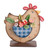 Wood and ceramic home accent, 'Hen with Blooms' - Whimsical Hand-Painted Hen-Themed Wood Ceramic Home Accent