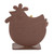Wood and ceramic home accent, 'Hen with Blooms' - Whimsical Hand-Painted Hen-Themed Wood Ceramic Home Accent