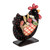 Wood and ceramic home accent, 'Hen with Blossoms' - Hen and Floral-Themed Whimsical Wood and Ceramic Home Accent