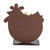 Wood and ceramic home accent, 'Hen with Blossoms' - Hen and Floral-Themed Whimsical Wood and Ceramic Home Accent