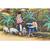 'Lake Atitlan from San Jorge' - Guatemalan Couple with Sheep Near Lake Atitlan Oil Painting