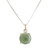 Jade pendant necklace, 'Maya Sweets in Green' - Classic Round Green Jade Sterling Silver Pendant Necklace