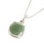 Jade pendant necklace, 'Maya Sweets in Green' - Classic Round Green Jade Sterling Silver Pendant Necklace