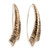 Sterling silver half-hoop earrings, 'Anticlastic Florentino' - Oxidized Sterling Silver Half-Hoop Earrings from Guatemala
