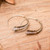 Sterling silver half-hoop earrings, 'Anticlastic Florentino' - Oxidized Sterling Silver Half-Hoop Earrings from Guatemala