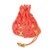 Macrame cotton pouch, 'Tropical Citrus' - Multi-Purpose Macrame Cotton Pouch in Orange and Yellow