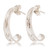 Sterling silver half-hoop earrings, 'Perpetual Elegance' - Modern Silver Half-Hoop Earrings with Polished Finish