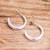 Sterling silver half-hoop earrings, 'Perpetual Elegance' - Modern Silver Half-Hoop Earrings with Polished Finish