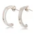 Sterling silver half-hoop earrings, 'Gleaming Minimalism' - Minimalist Modern Polished Sterling Silver Half-Hoop Earring