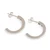 Sterling silver half-hoop earrings, 'Gleaming Minimalism' - Minimalist Modern Polished Sterling Silver Half-Hoop Earring