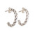 Sterling silver half-hoop earrings, 'Radiant Ropes' - Sterling Silver Half-Hoop Earrings with Torsade Rope Design