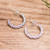 Sterling silver half-hoop earrings, 'Radiant Ropes' - Sterling Silver Half-Hoop Earrings with Torsade Rope Design