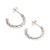 Sterling silver half-hoop earrings, 'Radiant Ropes' - Sterling Silver Half-Hoop Earrings with Torsade Rope Design