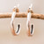Sterling silver half-hoop earrings, 'Perennial Shimmer' - Classic Polished-Finished Sterling Silver Half-Hoop Earrings