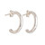 Sterling silver half-hoop earrings, 'Perennial Shimmer' - Classic Polished-Finished Sterling Silver Half-Hoop Earrings