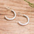 Sterling silver half-hoop earrings, 'Perennial Shimmer' - Classic Polished-Finished Sterling Silver Half-Hoop Earrings