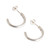 Sterling silver half-hoop earrings, 'Perennial Shimmer' - Classic Polished-Finished Sterling Silver Half-Hoop Earrings