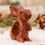 Wood figurine, 'Little Adventurer' - Bunny-Themed Mahogany Wood Figurine Handmade in Guatemala