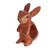 Wood figurine, 'Little Adventurer' - Bunny-Themed Mahogany Wood Figurine Handmade in Guatemala