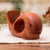 Wood figurine, 'Oceanic Adventures' - Whale-Shaped Mahogany Wood Figurine Handmade in Guatemala