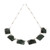 Jade pendant necklace, 'Eternal Green' - Silver Pendant Necklace with Rectangular Dark Green Jade
