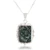 Jade pendant necklace, 'Ancestral Essence' - Guatemalan Dark Green Jade Sterling Silver Pendant Necklace thumbail