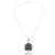 Jade pendant necklace, 'Ancestral Essence' - Guatemalan Dark Green Jade Sterling Silver Pendant Necklace (image 2b) thumbail