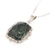Jade pendant necklace, 'Ancestral Essence' - Guatemalan Dark Green Jade Sterling Silver Pendant Necklace (image 2c) thumbail