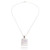 Reversible jade pendant necklace, 'God of Corn' - Reversible Silver Lilac Jade Necklace with Mayan God Motif