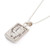Reversible jade pendant necklace, 'God of Corn' - Reversible Silver Lilac Jade Necklace with Mayan God Motif
