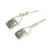 Jade dangle earrings, 'Mayan Peaks in Green' - Modern Geometric Light Green Jade Silver Dangle Earrings (image 2c) thumbail